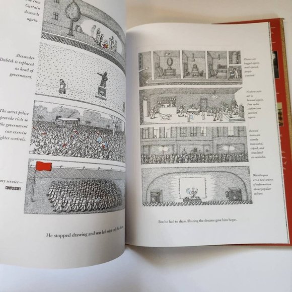 The Wall Growing Up Behind The Iron Curtain by Peter Sis, Hardcover - Picture 11 of 14